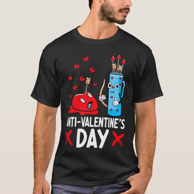 Camiseta Anti Valentines Day Valentines Day Arrows Single  (Frente)