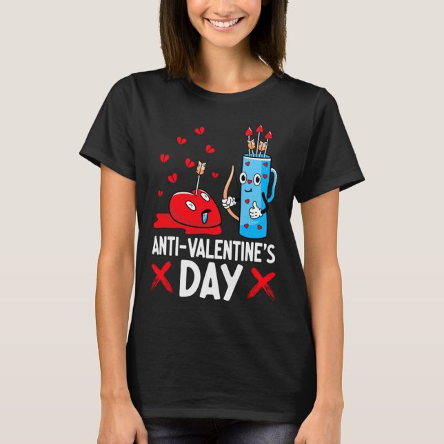 Camiseta Anti Valentines Day Valentines Day Arrows Single  (Frente)