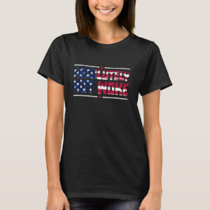 Camiseta Anti-Woke Absolutamente Não Woke USA Sinalizador L