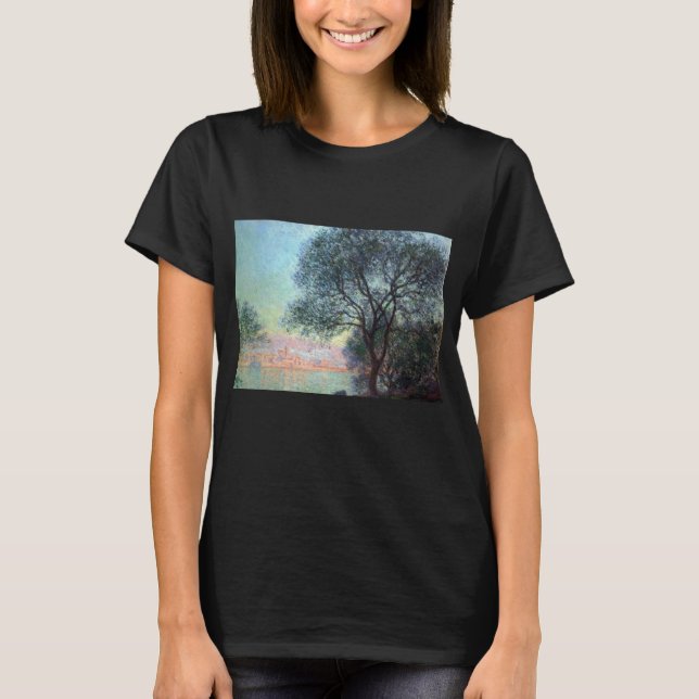 Camiseta Antibos pela manhã por Claude Monet (Frente)