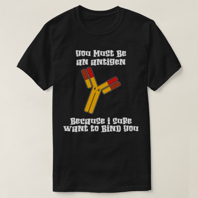 Camiseta Anticorpos Imunidade antigênicaLaboratório Médico  (Frente do Design)