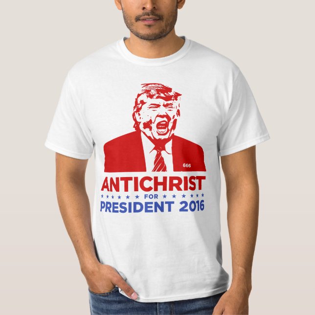 Camiseta ANTICRISTO do TRUNFO para o t-shirt do PRESIDENTE (Frente)
