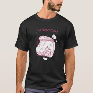 Camiseta Antidepressiva de Gato em Pote para Gatin