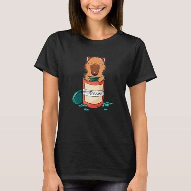Camiseta Antidepressivo Capybara Capibara Premium (Frente)