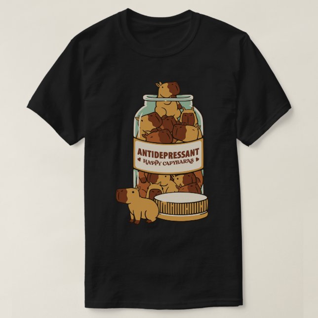 Camiseta Antidepressivo Capybara por Tobe Fonseca (Frente do Design)
