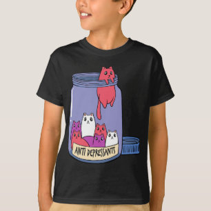 Camiseta Antidepressivo Gatinho Da Saúde Mental Médico Pet