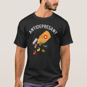 Camiseta Antidepressivo Gato Engraçado Amantes De Gatinhos