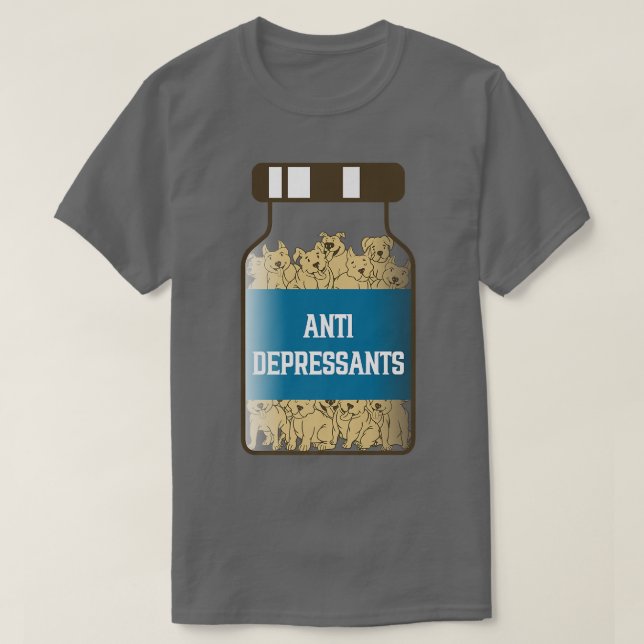 Camiseta Antidepressivos, Amar o Sorriso Pitbuloso, Cachorr (Frente do Design)