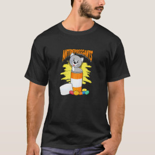 Camiseta Antidepressivos Gatos Cinzentos Listras Naturais P