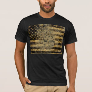 Camiseta Antiga bandeira americana Grunge 2
