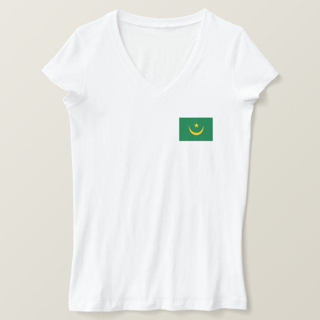 Camiseta Antiga bandeira da Mauritânia (Frente do Design)