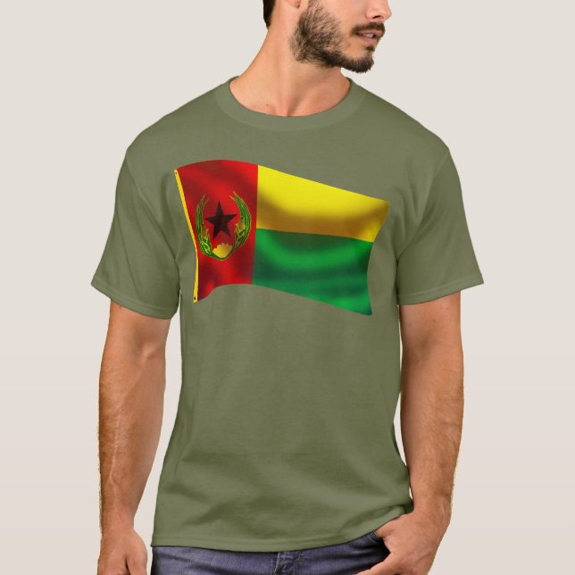 Camiseta Antiga bandeira de Cabo Verde Onda (Frente)