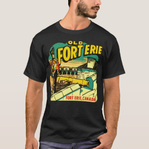 Camiseta Antiga decalque de Viagens vintage Erie Ontario do