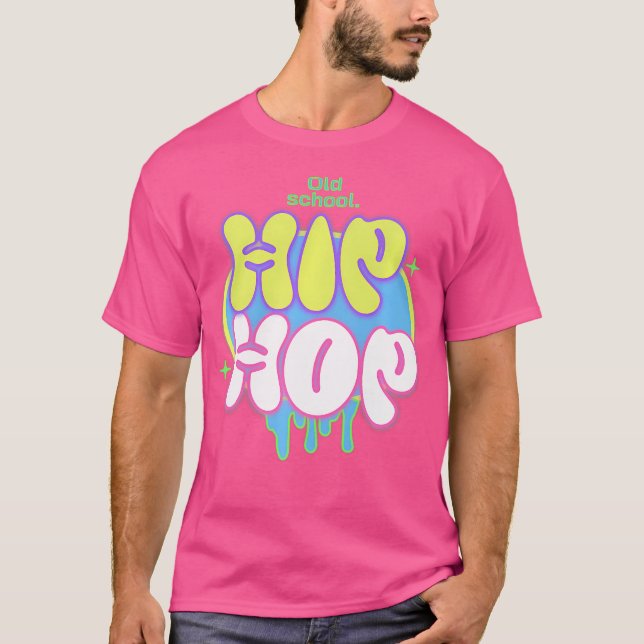 Camiseta Antiga Escola de Rap Urbana Hip Hop (Frente)