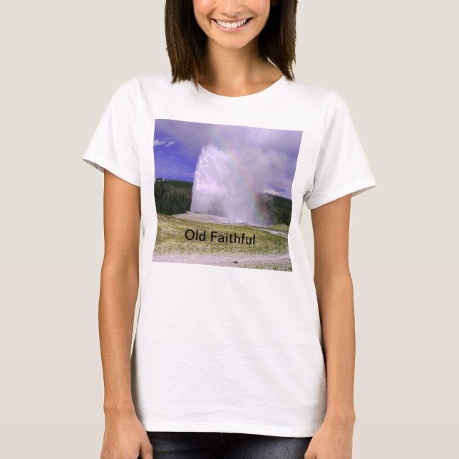 Camiseta Antiga fé no Parque Nacional de Yellowstone (Frente)