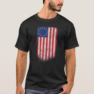 Camiseta Antiga Glória Primeira Americana Betsy Ross Flag P