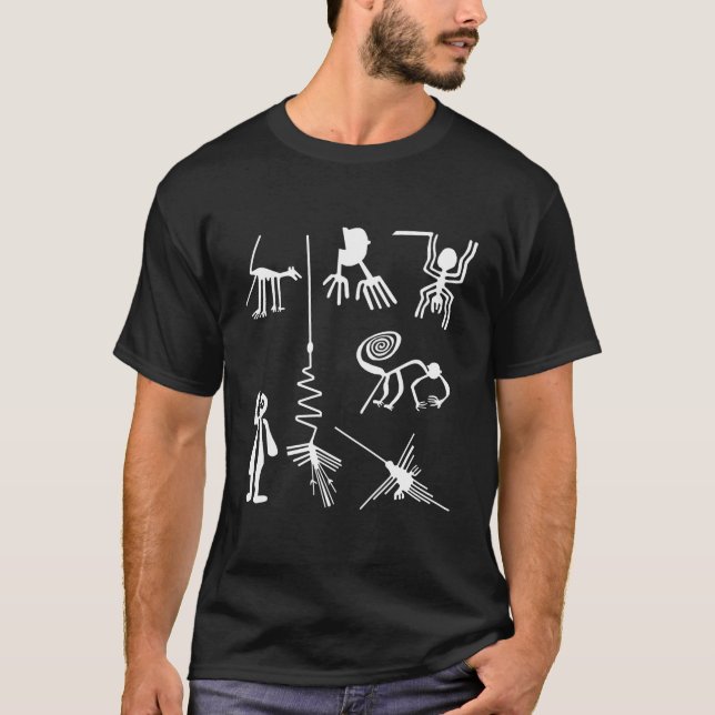Camiseta Antiga Linhas Nazca Aliens Ufo (Frente)