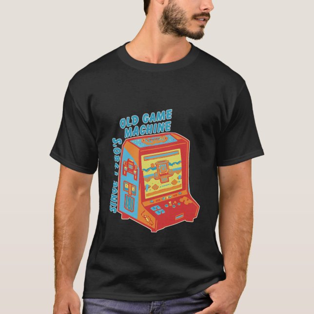 Camiseta Antiga Máquina de Jogos da década de 1980 (Frente)