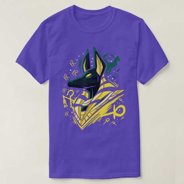 Camiseta Antiga mitologia Egípcia Egito Deus Anubis (Frente do Design)