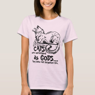 Camiseta Antigamente os gatos eram adorados como deuses Tee