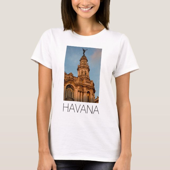 Camiseta Antigo arpão de construção, Havana, Cuba (Frente)