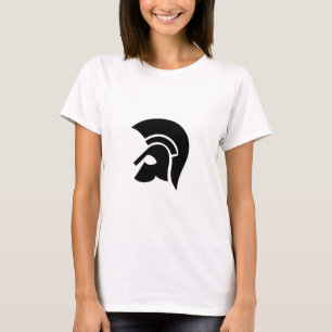 Camiseta Antigo Capacete de Soldado Espartano Preto