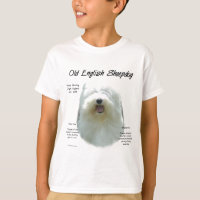 Antigo Design de História do Sheepdog Inglês