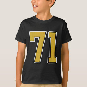 Camiseta Antigo Dourado Black White Srts Número 71 Jersey U