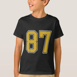 Camiseta Antigo Dourado Black White Srts Número 87 Jersey U