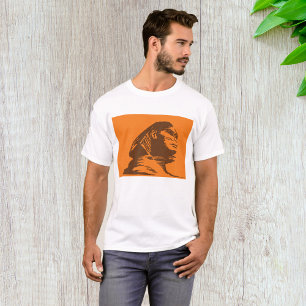 Camiseta Antigo Egípcio Esfinge Laranja E Castanho