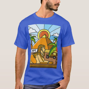 Camiseta Antigo Egito Esfinge Egípcio e pirâmides Xmas H