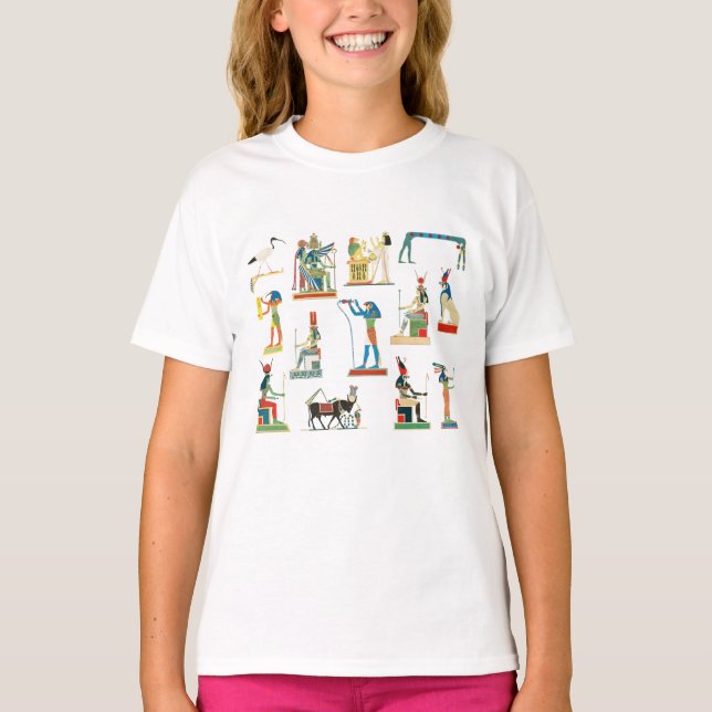 Camiseta Antigo Egito Vintage Padrão Egípcio (Frente)