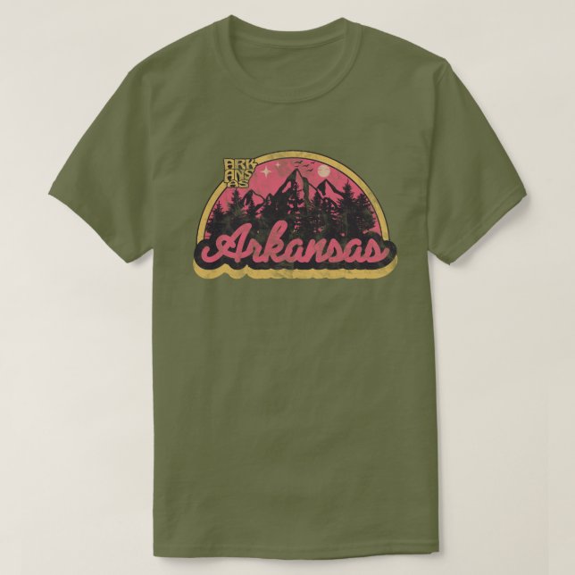 Camiseta Antigo Estado do Arkansas (Frente do Design)