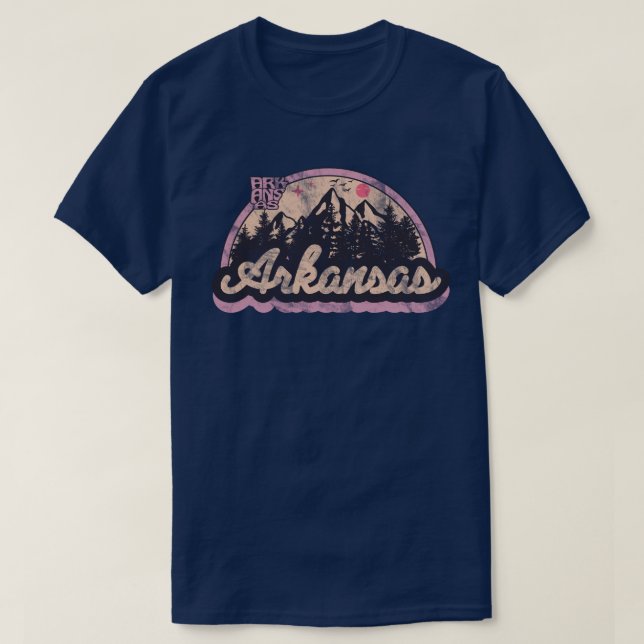 Camiseta Antigo Estado do Arkansas (Frente do Design)