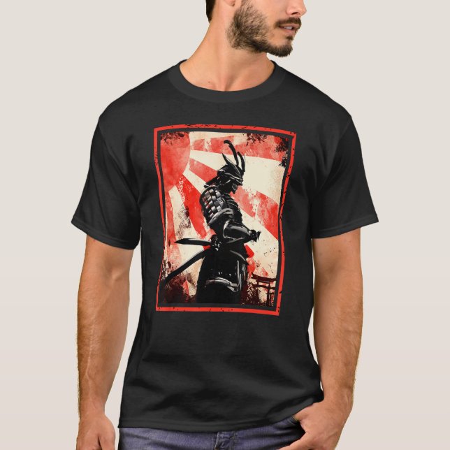 Camiseta Antigo Japonês Samurai Bushido Katana Ronin Ásia (Frente)