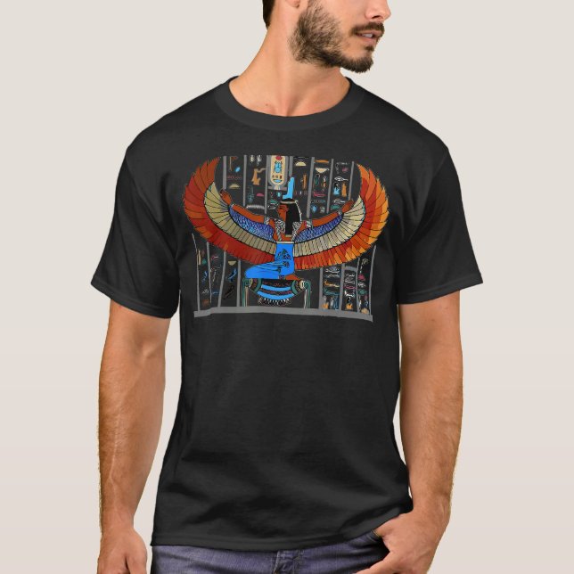 Camiseta Antigo Kemet Egípcio Royalty Mãe Deusa Isis (Frente)