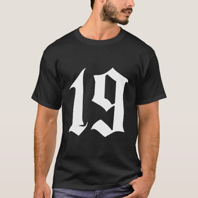 Camiseta Antigo Número 19 Ou 19 (Frente)