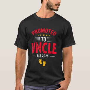 Camiseta Antigo Promovido a Tio 2025 Engraçado Breve a Ser 
