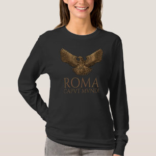 Camiseta Antigo Romano Steapunk Eagle Roma Caput Mundi Sp