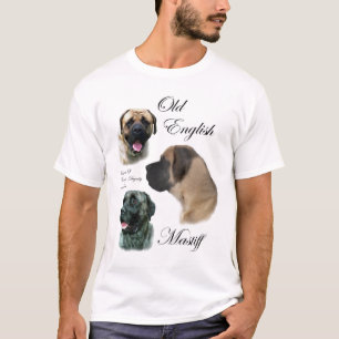 Camiseta Antigo Roupa de Presentes Ingleses Mastiff