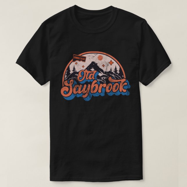 Camiseta Antigo Saybrook, Connecticut (Frente do Design)