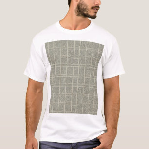 Camiseta "Antigos Glifos: Misterioso Tee Simbólico"