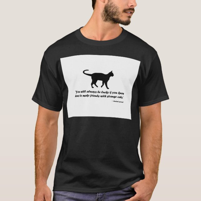 Camiseta Antigos Proverbos de Gatos (Frente)