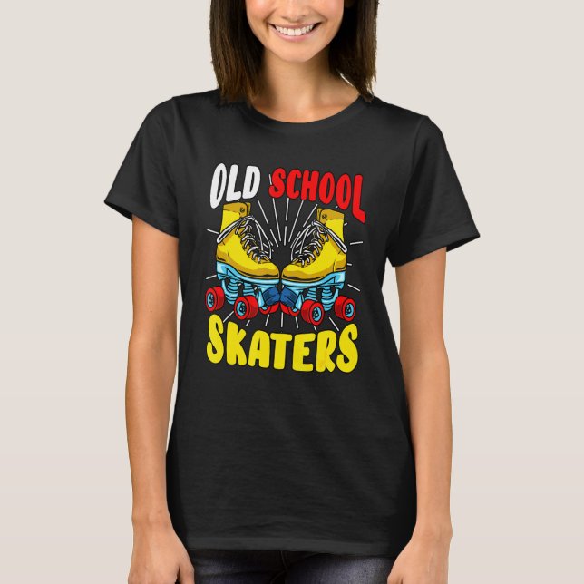 Camiseta Antigos Skaterler Skates Roller Vintage Retro Rol (Frente)