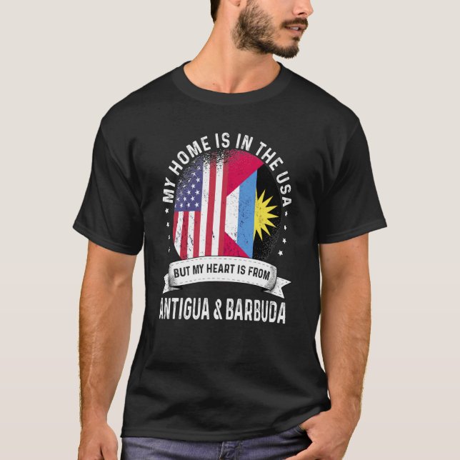 Camiseta Antigua American Patriot Grown Proud Home USA Flag (Frente)