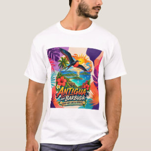 Camiseta Antigua e Barbuda Boas Vibrações Têm um Endereço T