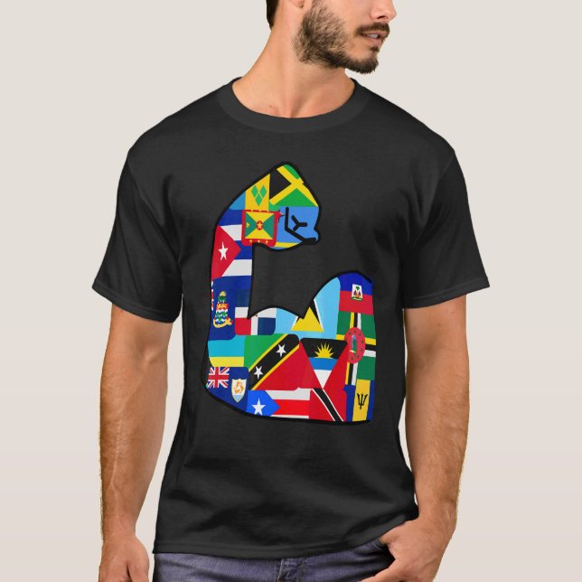 Camiseta Antígua e Barbuda Jamaica Cuba Porto Rico (Frente)