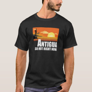 Camiseta Antígua tão quente agora Retro Viagem Beach Vacati