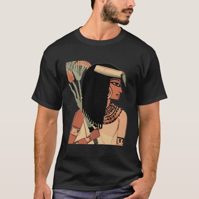 Camiseta Antiguamente Egípcia Kemet Art Black Kemetic Queen (Frente)