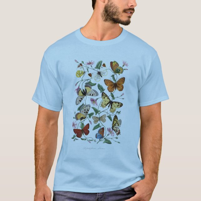 Camiseta Antiguamente Paul Gervais Borboleta História Natur (Frente)